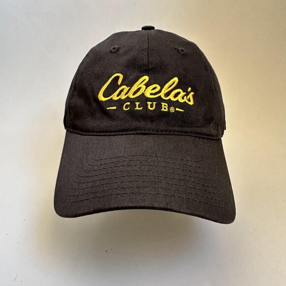 Cabela's Other - Cabela's Club Dad Hat Adjustable Strap Back Gray Cap Yellow Embroidered One Size